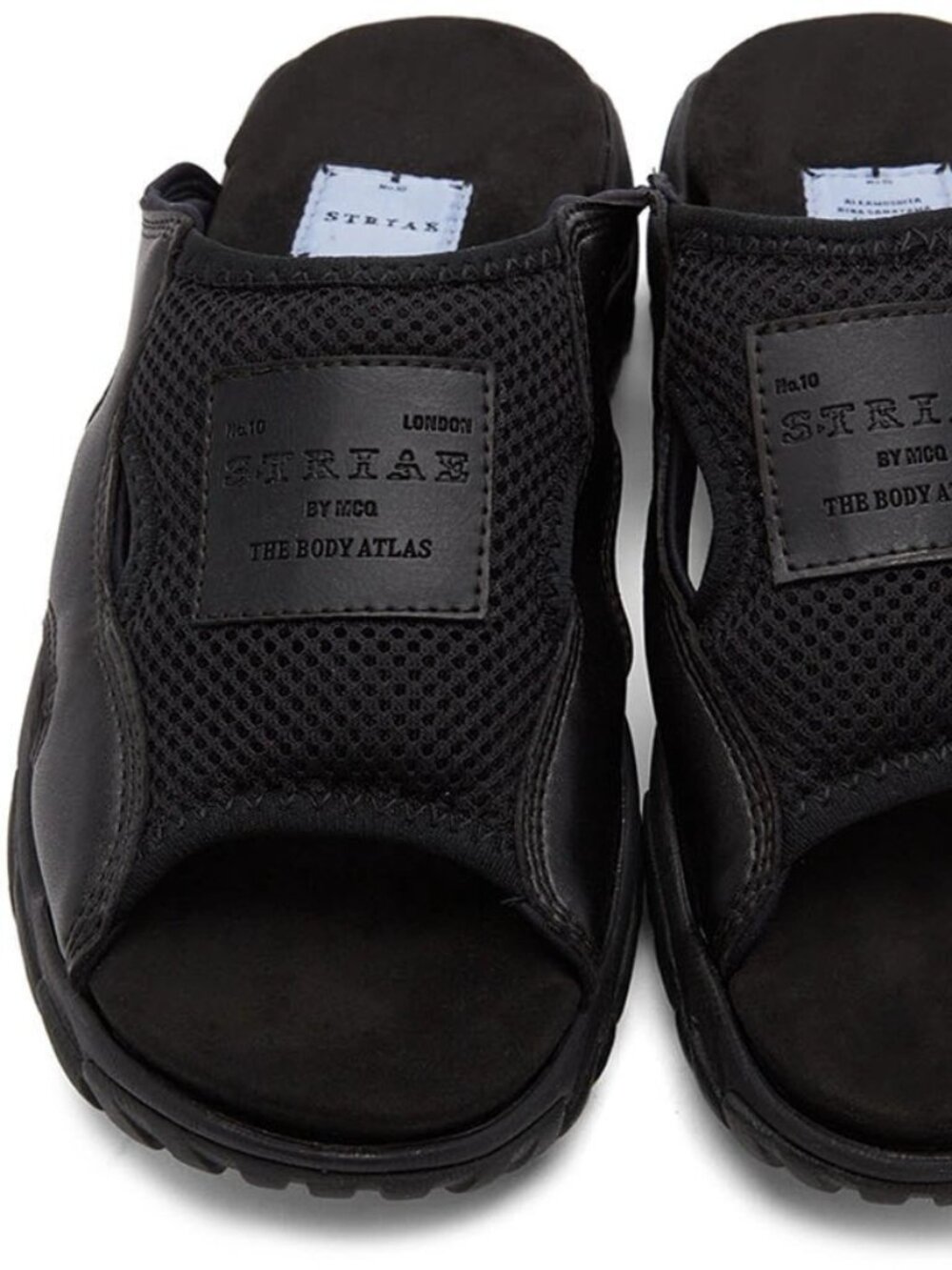 MCQ Black Slide Sandals by McQ Alexander McQueen  Euro Size 36